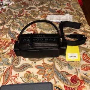 Marc Jacobs Black Leather Cargo Crossbody/Shoulder Bag NWT